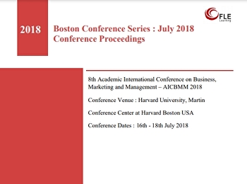 8th Academic International Conference on
Business, Marketing and Management –
AICBMM 2018 Conference Venue : Harvard
University, Martin