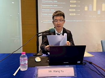 ขอแสดงความยินดีกับ Mr.Xiang  Yu
นักศึกษาหลักสูตรปรัชญาดุษฎีบัณฑิต
สาขาวิชาการบริหารการพัฒนา
ผ่านการสอบป้องกันวิทยานิพนธ์
ในหัวข้อเรื่อง  